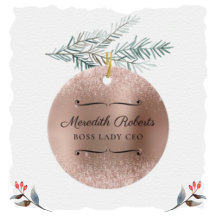 Blush Glitzer Rose Gold Boss Lady CEO Personalisie
