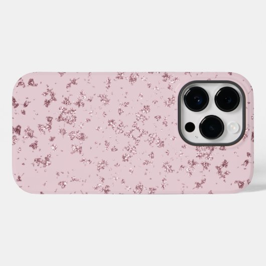 Blush Glitzern Flakes Case-Mate iPhone Hülle (Rückseite (Horizontal))