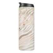 Blush Glitzy Gold Glitter Zebramuster Thermosbecher (Nach rechts gedreht)