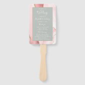 Blush Gold Agate Blale Sage Green Wedding Program Fächer (Vorderseite)