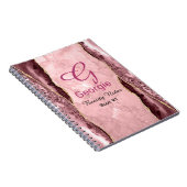 Blush & Gold Agate Notebook Notizblock (Rechte Seite)