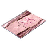 Blush & Gold Agate Notebook Notizblock (Linke Seite)