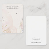 Blush Gold Aquarellfarben mit Nekklasseanzeige Visitenkarte (Vorne/Hinten)