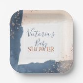 Blush Gold Baby Dusche Pappteller (Vorderseite)