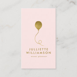 Blush & Gold Ballon Event Plane Social Media Visitenkarte