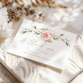 Blush gold Blumenbaby Dusche Danke Karte