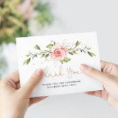 Blush gold Blumenbaby Dusche Danke Karte