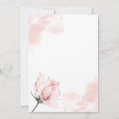 Blush Gold Blumenbrunch und Brautparty Einladung (Rückseite)