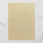 Blush Gold Blumenreath Cross Girl Baptisse Folieneinladung (Rückseite)