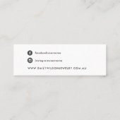 BLUSH GOLD BLUSH FLORAL STUDIE EARRING DISPLAY CAR MINI VISITENKARTE (Rückseite)