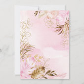 Blush Gold Boho Safari Animals Wild One Birthday Einladung (Rückseite)