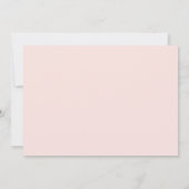 Blush Gold Brautparty Einladung (Rückseite)