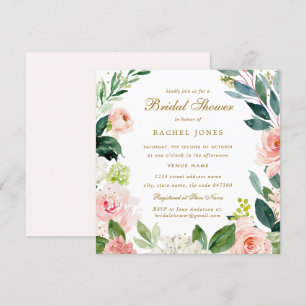 Blush Gold Brautparty Einladung