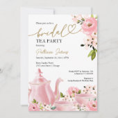 Blush Gold Brautparty Tee Party Einladung (Vorderseite)