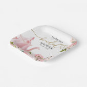 Blush Gold Brautparty Tee Party Pappteller (Gewinkelt)