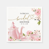 Blush Gold Brautparty Tee Party Serviette (Vorderseite)