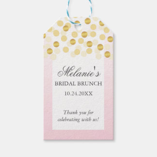 Blush Gold Bridal Brunch und Bubbly Bevorzugen Tag Geschenkanhänger