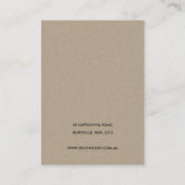 BLUSH GOLD BURGUNDY ROSE FLORALEREARRING DISPLAY VISITENKARTE (Rückseite)