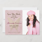 Blush Gold Butterfly Quinceañera Save The Date (Vorderseite)