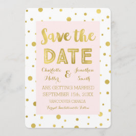 Blush Gold Confetti Wedding Foto Save the Date