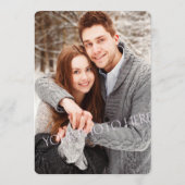 Blush Gold Confetti Wedding Foto Save the Date (Rückseite)