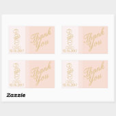 Blush Gold Danke Stickers (Blatt)