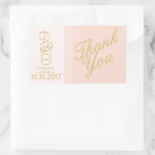 Blush Gold Danke Stickers (Tasche)