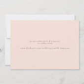 Blush & Gold Dazzling Wedding Rette unser Datum Einladung (Rückseite)