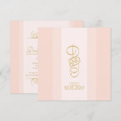 Blush Gold Einladung (Vorne/Hinten)