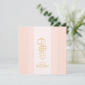 Blush Gold Einladung (Stehend Vorderseite)
