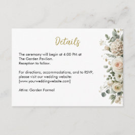 Blush & Gold Elegante Hochzeitskarte Begleitkarte