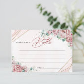 Blush gold eucalyptus Meldung in einer Flaschenkar Begleitkarte (Stehend Vorderseite)