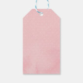 Blush Gold Floral Boho Fox Baby Dusche Danke Geschenkanhänger (Rückseite)