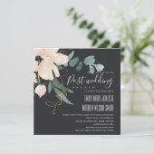 BLUSH GOLD FLORAL BUNCH POST WEDING BRUNCH EINLADUNG (Stehend Vorderseite)