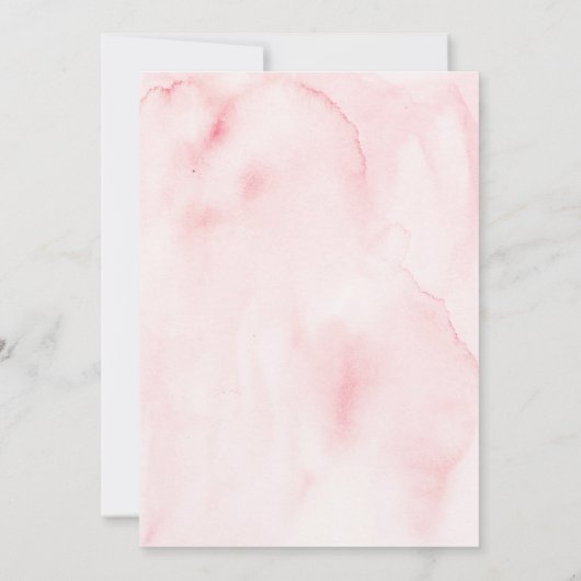 Blush Gold Floral Champagne Bridal Brunch Einladung (Rückseite)