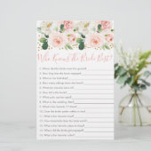 Blush Gold Floral, der das beste Spiel der Braut k (Stehend Vorderseite)