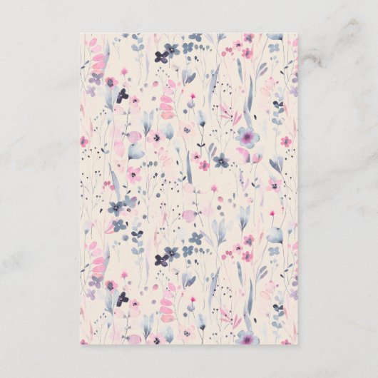 Blush Gold Floral Ganesh Indian Wedding Details Begleitkarte (Rückseite)