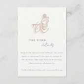 Blush Gold Floral Krishna Indian Wedding Details Begleitkarte (Vorderseite)