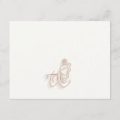 Blush Gold Floral Krishna Indian Wedding Mehndi Begleitkarte (Rückseite)