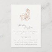 Blush Gold Floral Krishna Indian Wedding Reception Begleitkarte (Vorderseite)