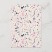 Blush Gold Floral Krishna Indian Wedding Reception Begleitkarte (Rückseite)