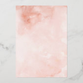 Blush Gold Floral Lace Quinceanera Folieneinladung (Rückseite)