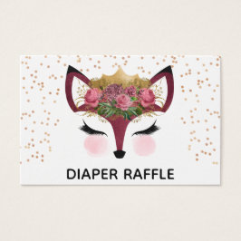 Blush & Gold Fox Princess Diaper Raffel