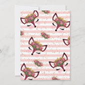 Blush & Gold Fox Princess Geburtstag Einladung (Rückseite)