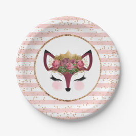 Blush & Gold Fox Princess Pappteller
