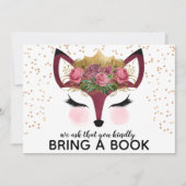 Blush & Gold Fox Prinzessin Buchen Einladung (Vorderseite)