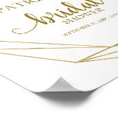 Blush Gold Geometric Floral Brautparty Willkommen Poster (Ecke)