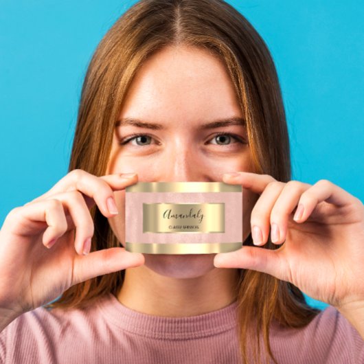 Blush Gold Gerahmt Elegante Beruflich Moderne Visitenkarte