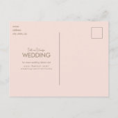 Blush & Gold Glam Hochzeit ändern das Datum Postkarte (Rückseite)
