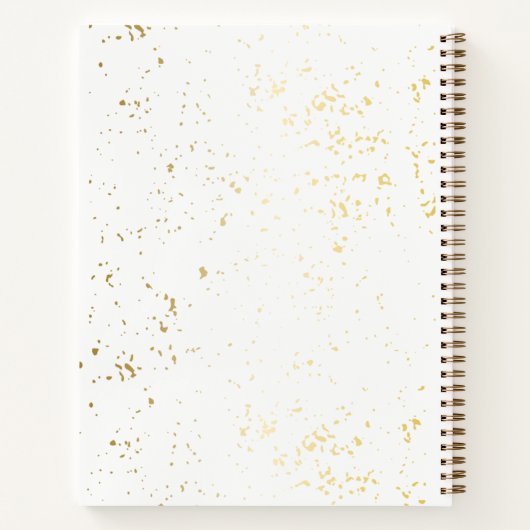 Blush & Gold Glitterie Bäckerei Backhilfsmittel Notizblock (Rückseite)